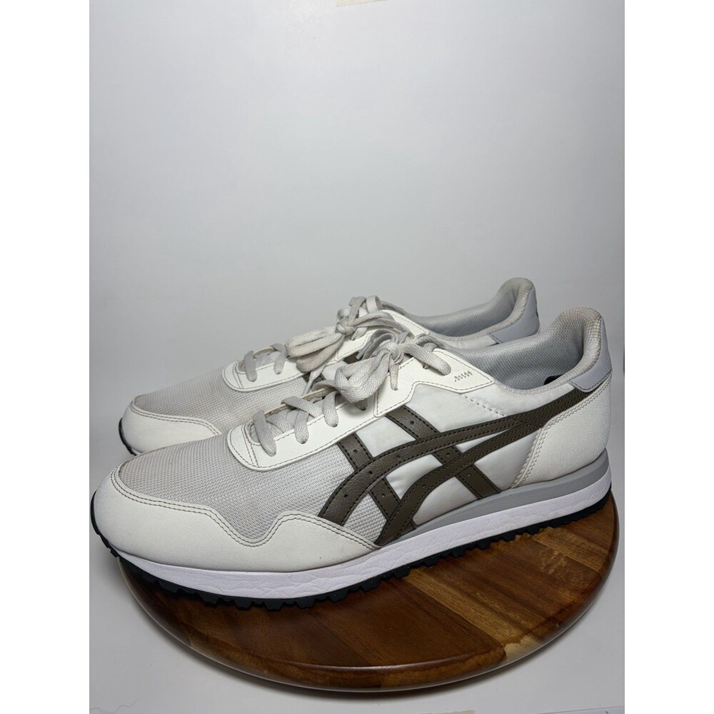 Asics Tiger Runner II Size 13 Athletic Sneakers Cream Gray Brown Men’s Casual